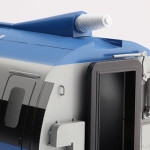 整備時にここで9号車と切り離すためのケーブルヘッド。車端側から。最終量産完成品では、ケーブルヘッド先端の碍子端子部のディテールをロストパーツで作り、たわみ導線は極細ビニールチューブを使って再現します。 整備時にここで9号車と切り離すためのケーブルヘッド。車端側から。最終量産完成品では、ケーブルヘッド先端の碍子端子部のディテールをロストパーツで作り、たわみ導線は極細ビニールチューブを使って再現します。